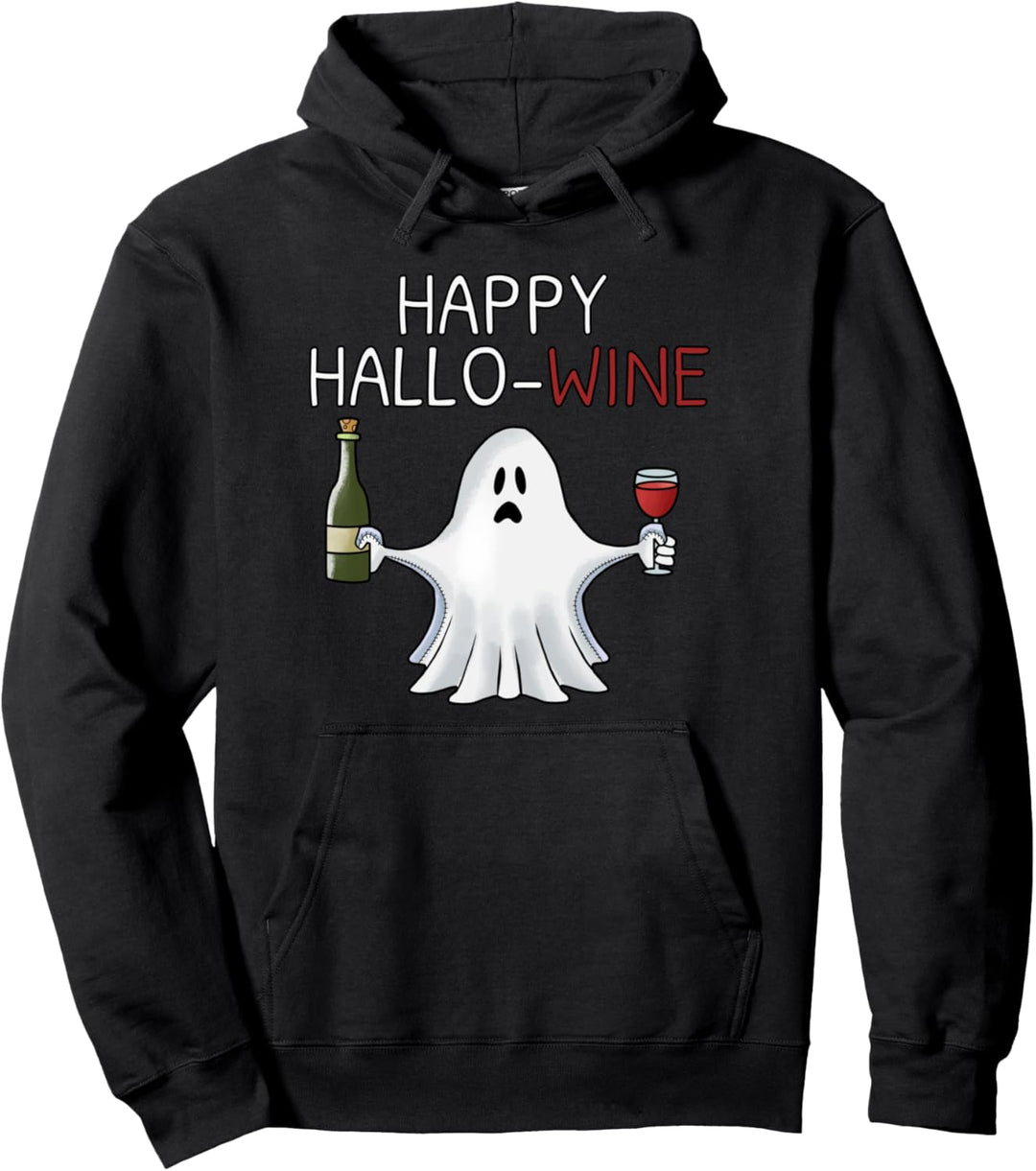 Halloween Wine Party Happy HallowWINE Pullover Hoodie