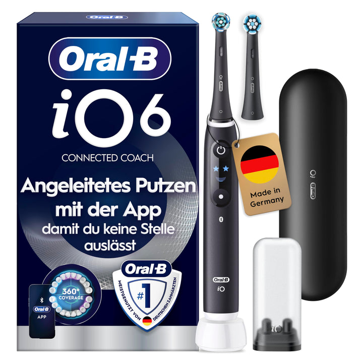 Oral-B iO Series 6 Elektrische Zahnbürste/Electric Toothbrush, 2 Aufsteckbürsten, 5 Putzmodi für Zah