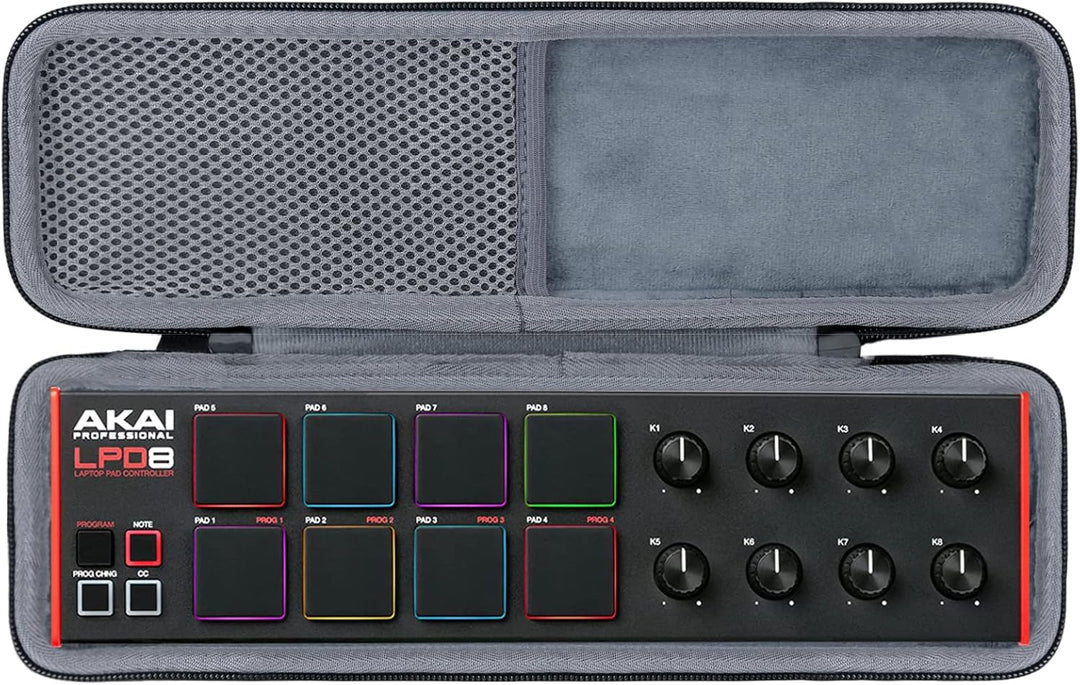 co2CREA Hart Reise Schutz Hülle Etui Tasche für AKAI Professional LPD8 USB MIDI Pad Controller (Nur