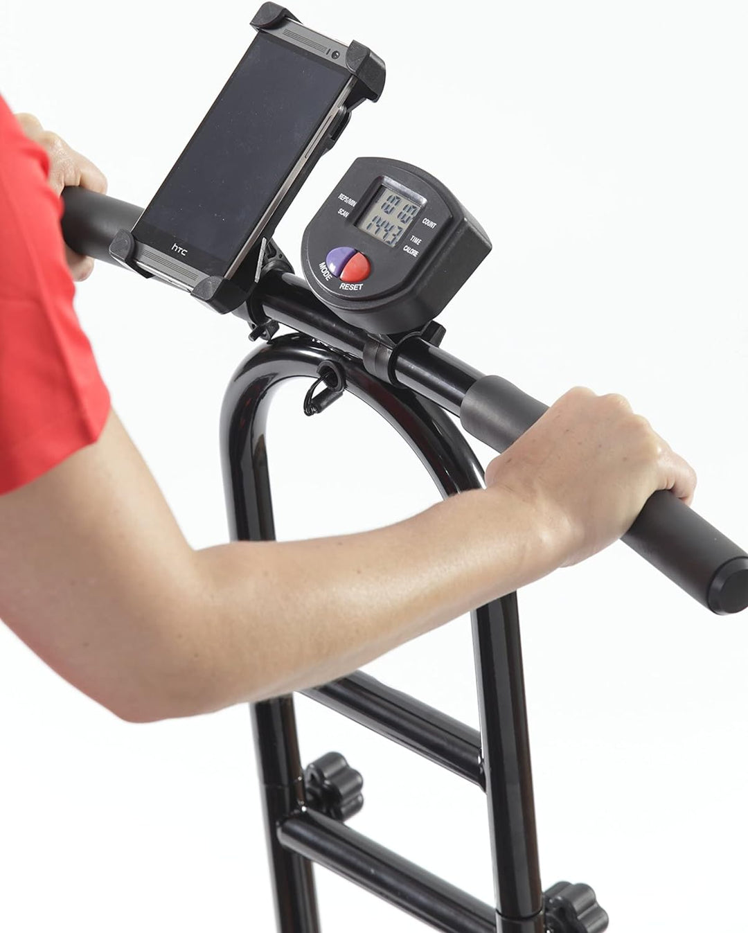 Fitnesstrampolin 2.0, mit Sprungzähler, NEU - die Trampolin-Innovation von JOKA FIT,Widerstandsbände