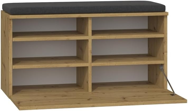 BDW Schuhschrank Schuhbank mit Sitzfläche Schuhregal, Schuhkipper, 85x35x45cm - Flur, Wohnzimmer, Sc