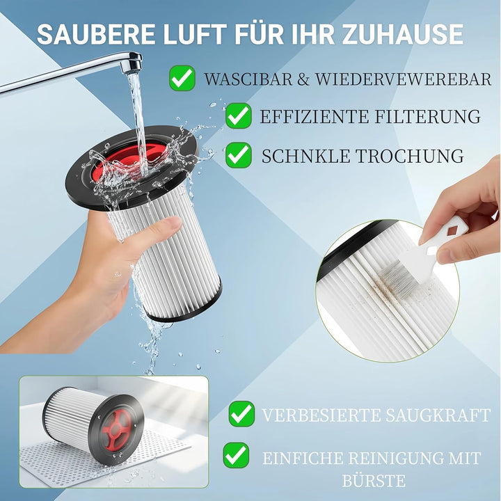 2 Stück Ersatz-HEPA-Filter mit Reinigungsbürste Für Bosch Unlimited Gen2 Serie 8 Staubsauger, Fussel