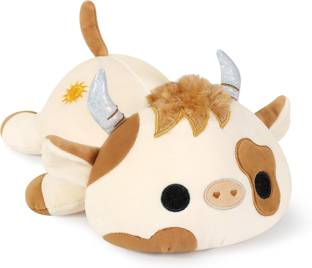 shownicer Plüschtier Kuh Kuscheltier Stofftier Kawaii Kuh Plüsch Kissen Spielzeug Milchkuh Plüsch Wu
