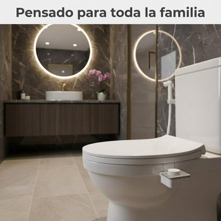 Bidet Einsatz für Toilette- Ultra-Slim Bidet Nicht Elektrisch mit doppelter Düse einstellbarer Wasse