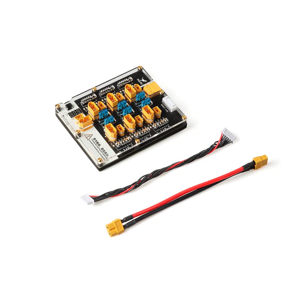 HGLRC Thor 6 Port Lipo Akku Balance Ladegerät Board Pro 40A XT60 XT30 Stecker 2-6S Integriert mit Li