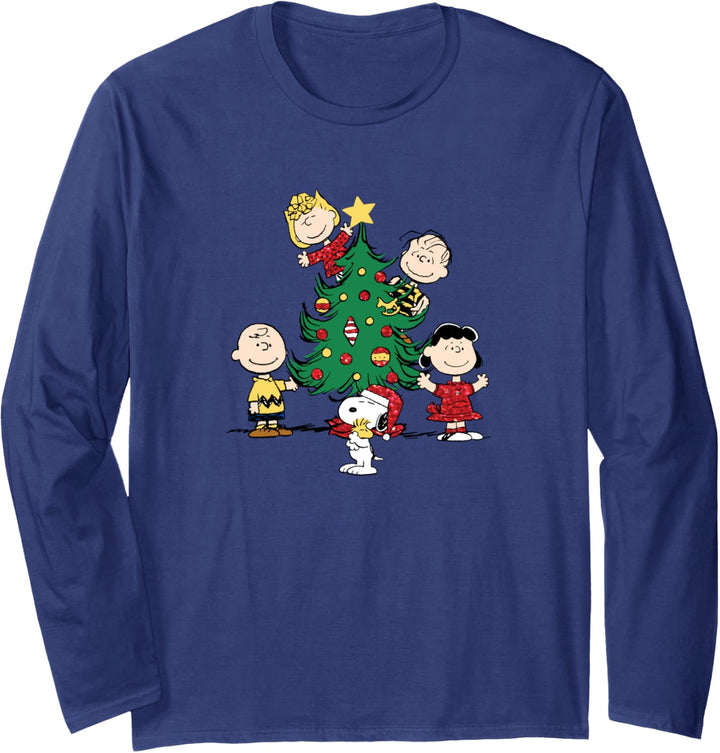 Peanuts Feiertags-Baum Langarmshirt
