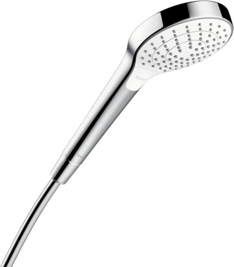 hansgrohe Duschkopf Croma Select S, Duschbrause wassersparend, 3 Strahlarten, Antikalk-Funktion, Wei