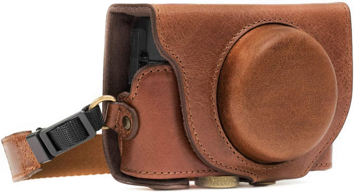 MegaGear MG875 Sony Cyber-shot DSC-RX100 VI, DSC-RX100 V, DSC-RX100 IV Ever Ready Echtleder Kamerata