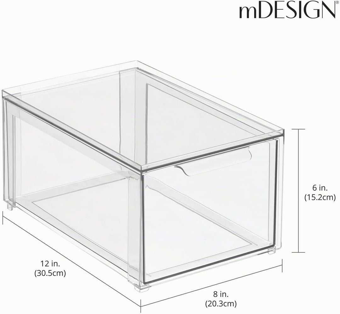 mDesign Aufbewahrungsbox für das Badezimmer – stapelbarer Make-up Organizer aus Kunststoff – praktis