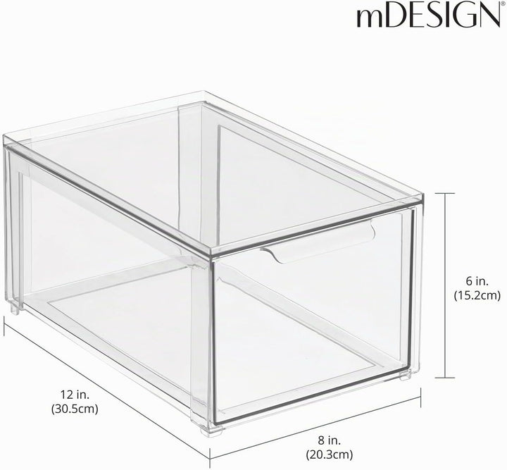 mDesign Aufbewahrungsbox für das Badezimmer – stapelbarer Make-up Organizer aus Kunststoff – praktis