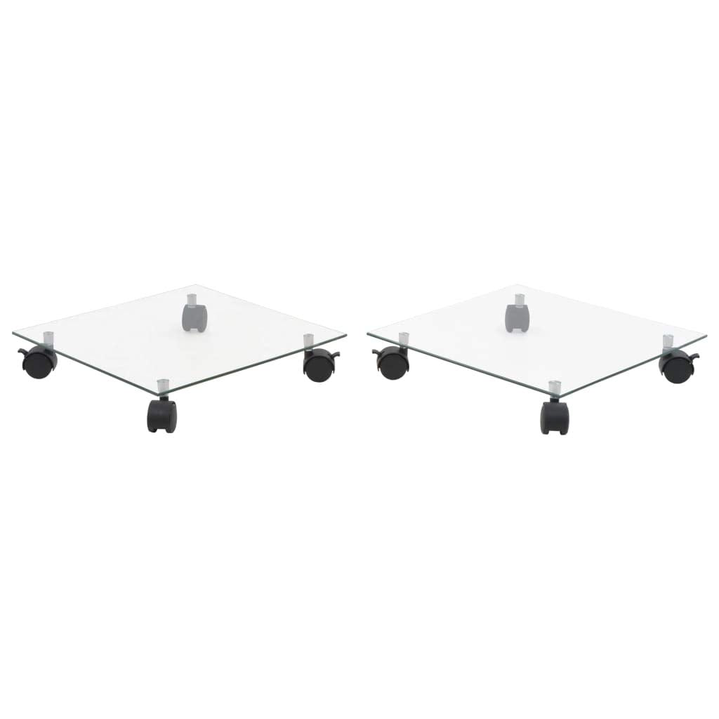 Festnight Pflanzenständer mit Rollen | 2 Stück Pflanzenroller | Garten Blumenroller | Balkon Pflanze