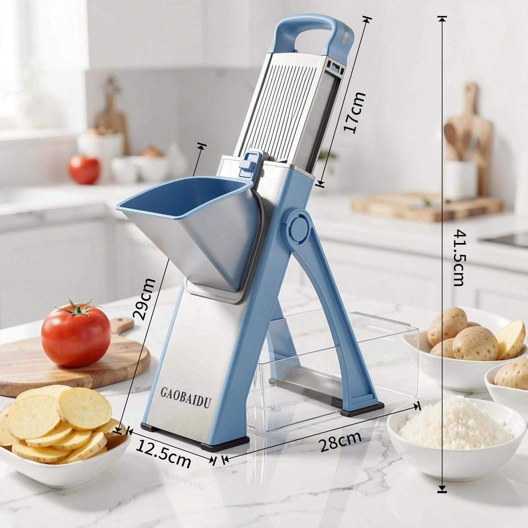 Mandoline Vegetable Slicer Pommesschneider Gurkenhobel，für die Küche, Zerkleinerer, Gemüseschneider