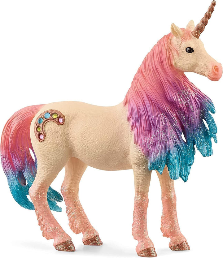 SCHLEICH 70723 Spielfigur -Marshmallow Einhorn Stute bayala, Mehrfarbig & 70724 Spielfigur -Bonbon E