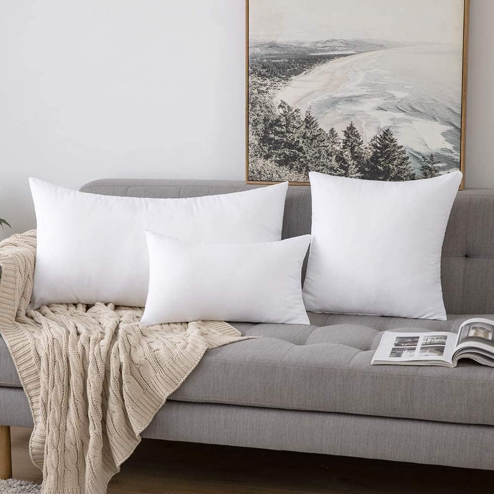 MIULEE Kissen 55x55 cm Füllung 4er Set, Waschbare Kissenfüllung Sofakissen, Polster Innenkissen Deko