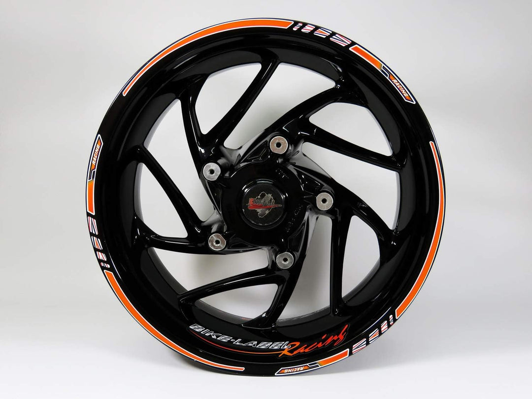 Felgenrand Aufkleber Set Orange Racing kompatibel für KTM 710029