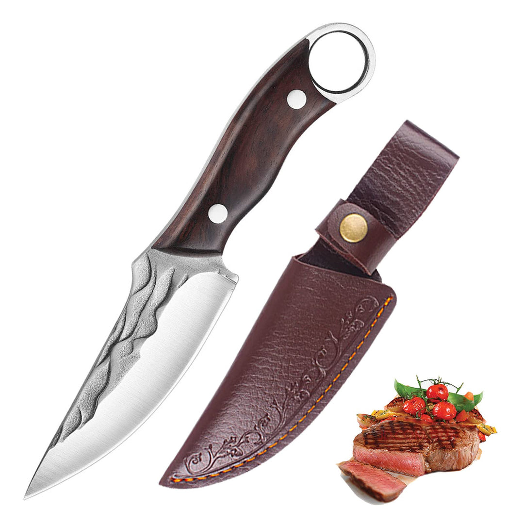 Kleines Kochmesser Japanisch Tisch Fleischmesser Handgefertigt Geschmiedetes Outdoor Camping Grills