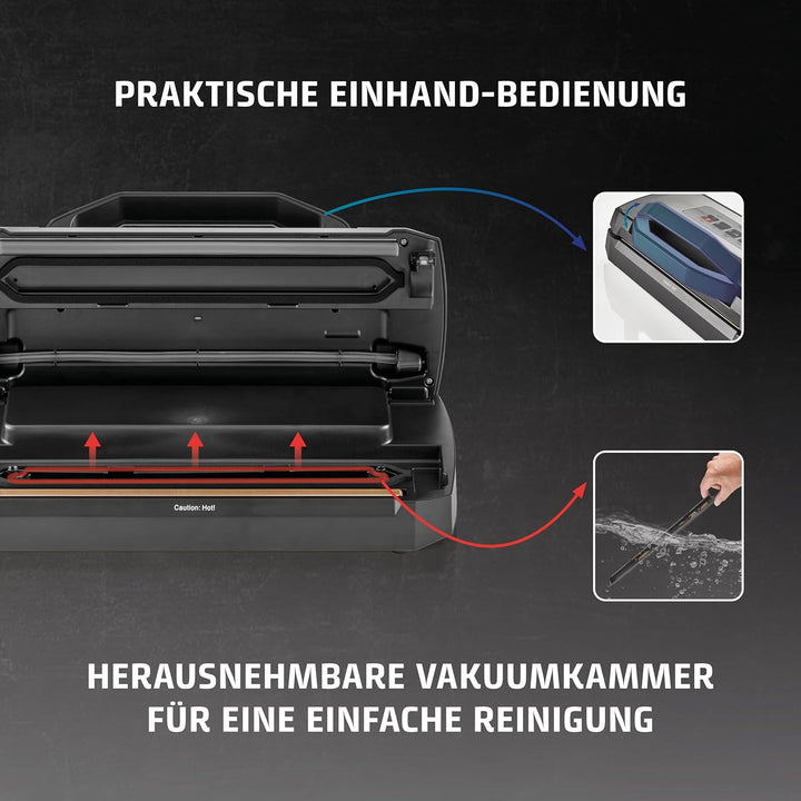 CASO VRH 490 advanced Vakuumierer - Folienschweissgerät, bis zu 100 Vakuumiervorgänge non-stop, prak