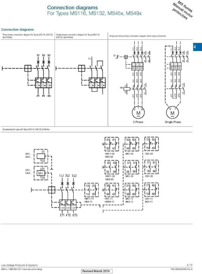 Motorschutzschalter ABB Typ MS116-16,0, Bereich 10-16A