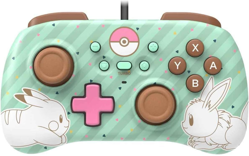 GAMEPAD HORI CONTROLLER MINI PIKACHU EEVEE PARA NINTENDO SWITCH/CABLEADO NSW-CMPE Single