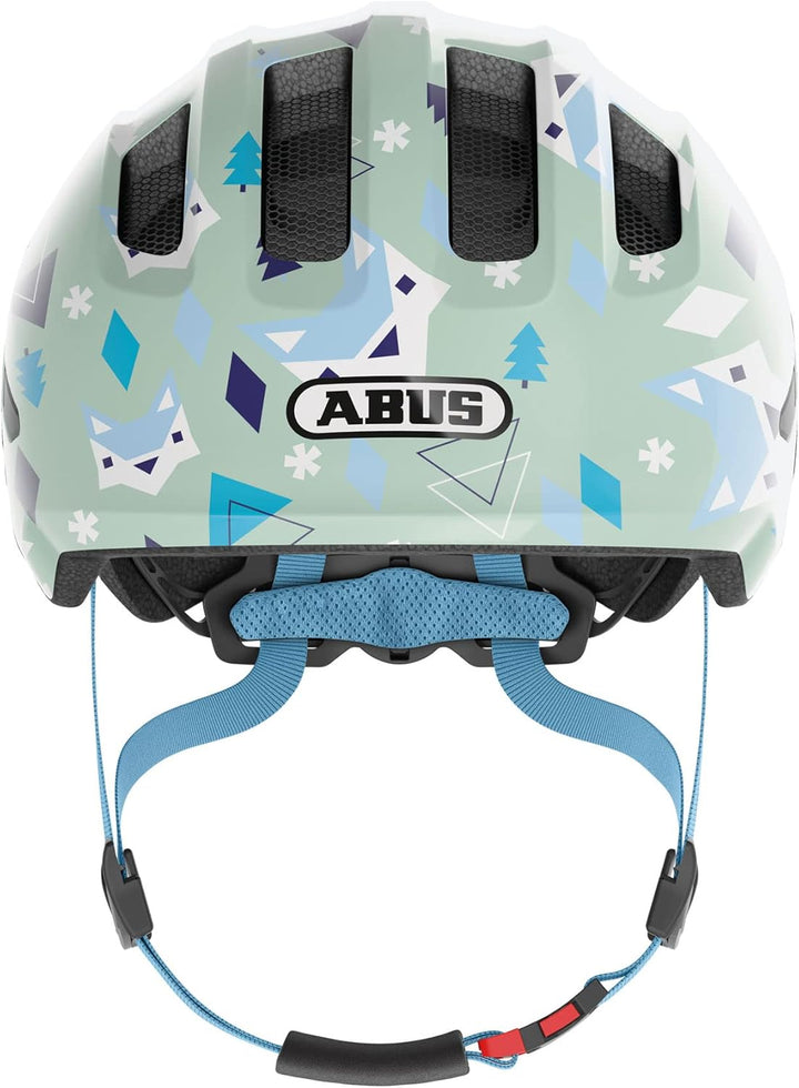 ABUS Kinderhelm Smiley 3.0 - Fahrradhelm mit tiefer Passform, kindergerechten Designs & Platz für ei