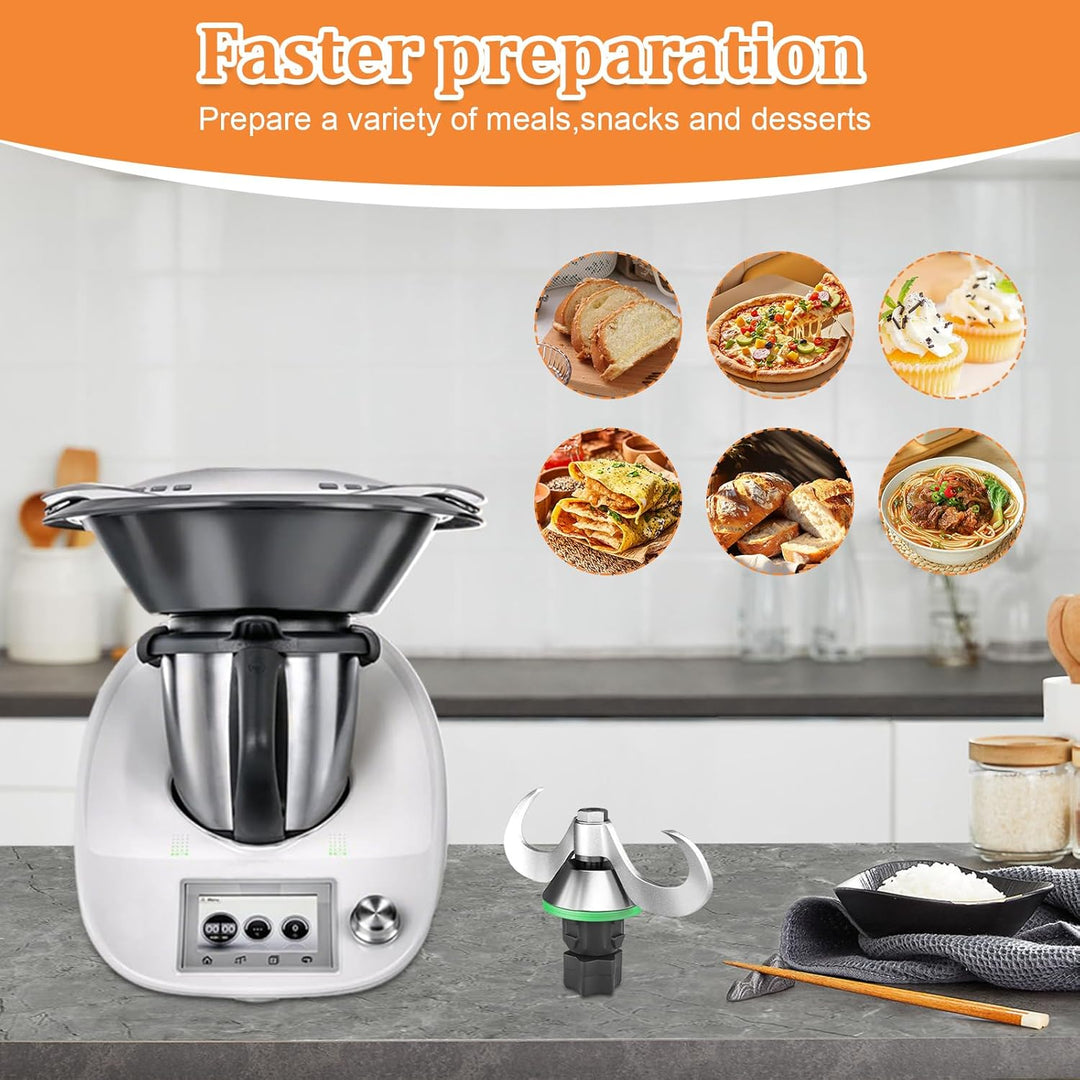 Messer für Vorwerk Thermomix TM6 / TM5 Edelstahl Teigmischmesser, Ersatzteile für Thermomix Teigmess