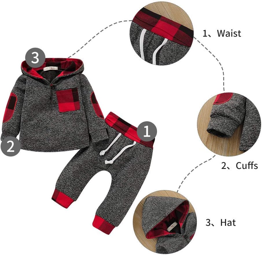 Baby Mädchen Outfit 2 Stücke Set Gestreifte Blumen Hoodies mit Tasche Top + Lange Hosen Sweatshirt O