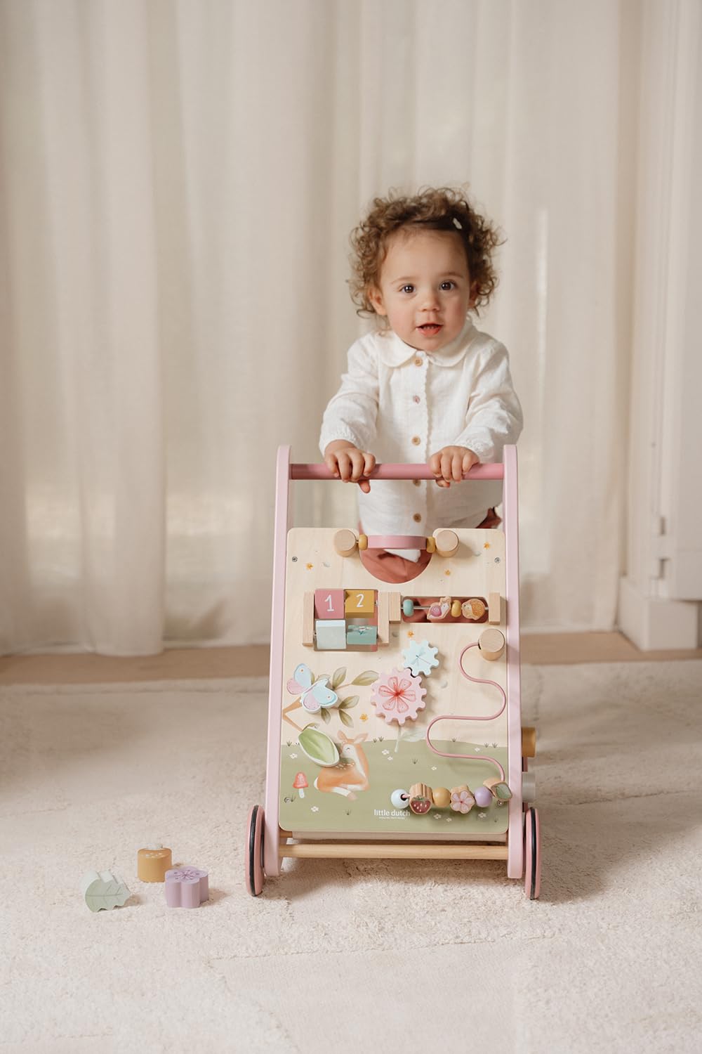 Little Dutch 7332 FSC Holz Activity Laufwagen - Fairy Garden rosa