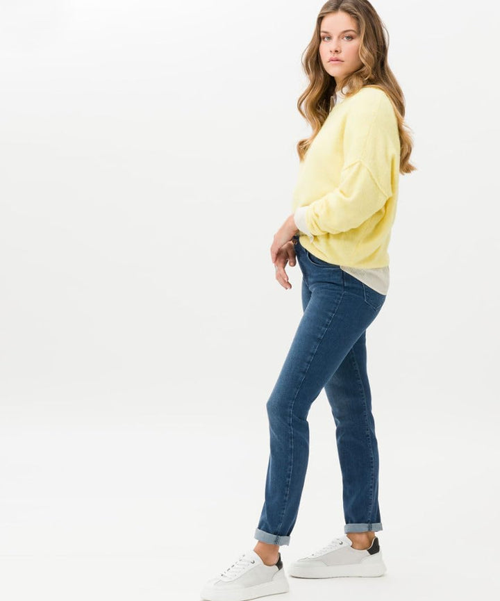 BRAX Damen Style Shakira Revolution Free to Move Blue Planet Jeans 26W / 32L Used Light Blue, 26W /