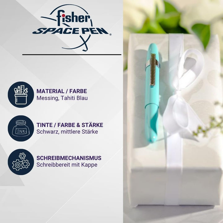 Fisher Space Pen Tahitian Blue Bullet Space Pen schwarz, schwarz