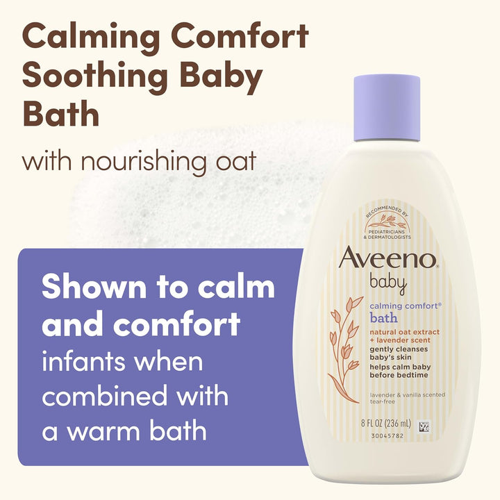 Aveeno Baby Calming Comfort Baby Bath, Lavender and Vanilla, 8 Ounce (Pack of 2) by Aveeno BEAUTY (E