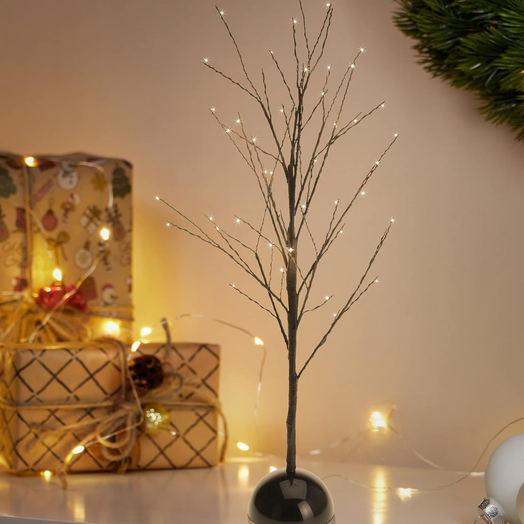 COM-FOUR® LED Baum als dekorative Beleuchtung - Lichterbaum mit 48 LEDs als Deko zu Weihnachten - Le