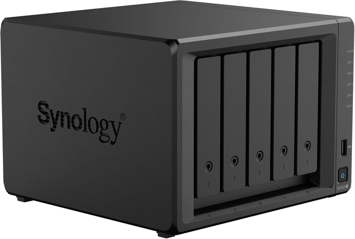 Synology Erweiterbares NAS-Kit mit 5 Schächten, DS1525+ AMD RyzenCPU mit 8 GB Speicher, 2,5 GbE Stan