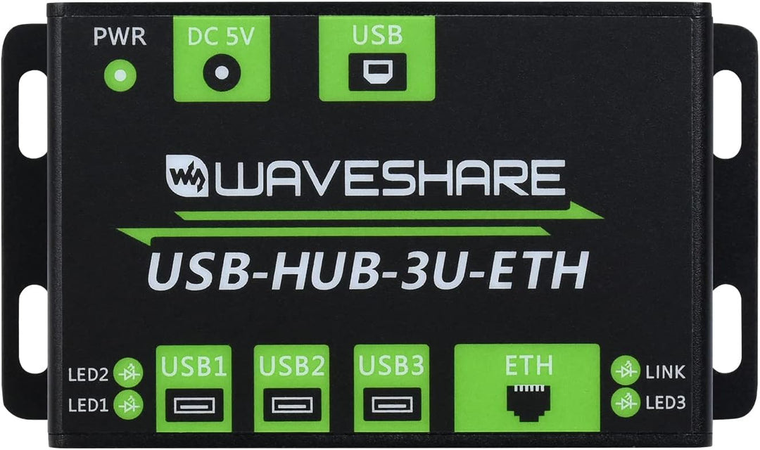 Waveshare Industrial Grade Multifunctional USB HUB Extending 3X USB Ports + 100M Ethernet Port Suita