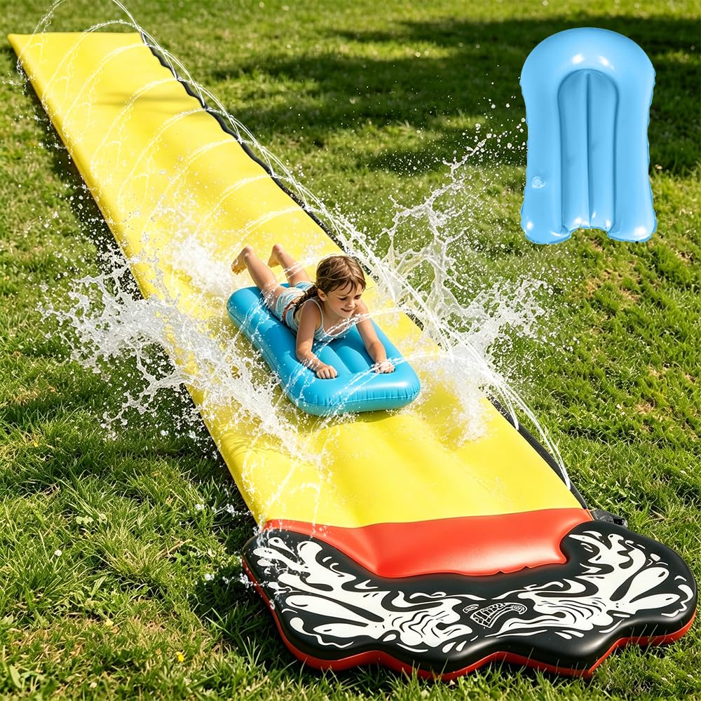 Gobesty Wasserrutsche Garten 188in x 27in, Single Wasser Slide Rutschbahn, rutschbahn Outdoor Wasser