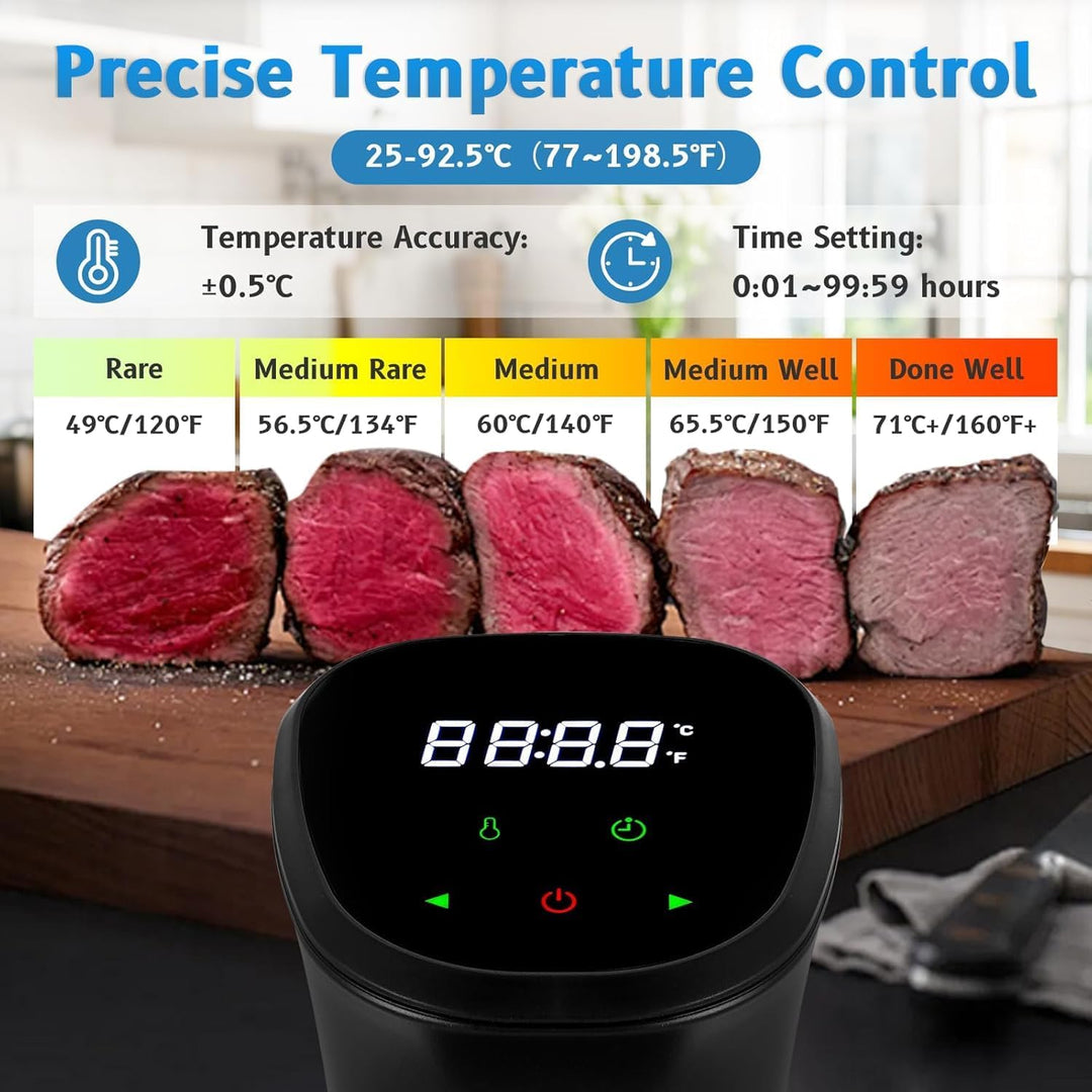 MXBAOHENG Sous Vide Stick 850 W Sous Vide Garer für Behälter bis 12 L Sous Vide Maschine Temperaturb