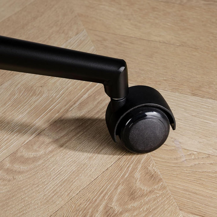 IDIMEX Drehstuhl VASILO höhenverstellbar, Beige - Bürostuhl mit Metallgestell in schwarz, drehbarer