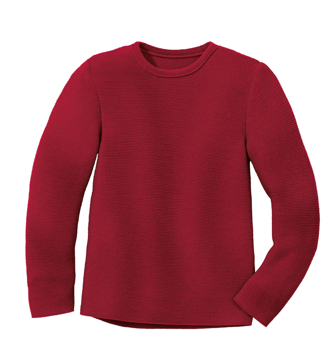 Disana Linksstrick-Pullover 86-92 Bordeaux, 86-92 Bordeaux