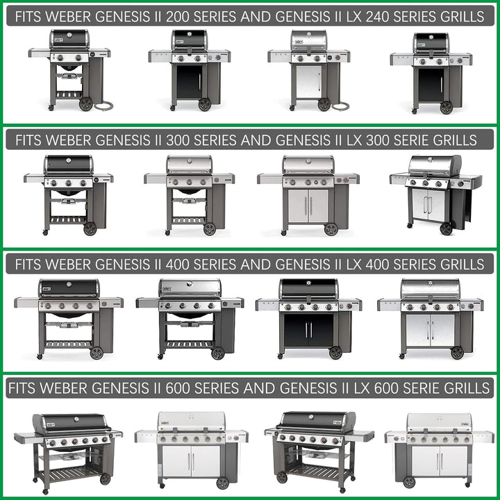 67445 Grillräder Ersatzteile für Weber Wheels Genesis II und Genesis II LX 200 300 400 600 Serie GS4