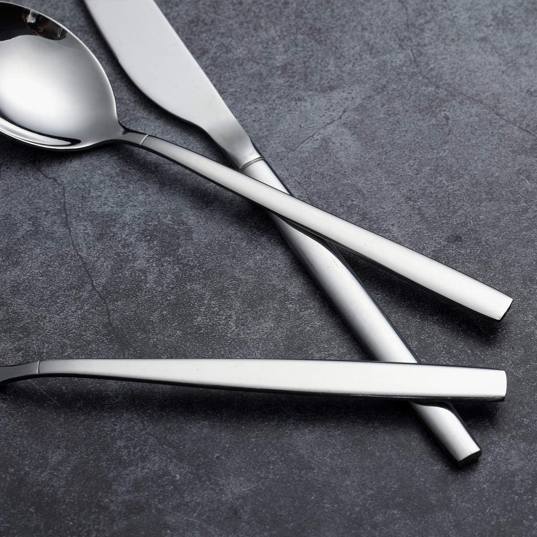 Berglander 30 Stück Edelstahl Besteckset, Gemischte Bestecksets Service für 6 07. Silber, 07. Silber