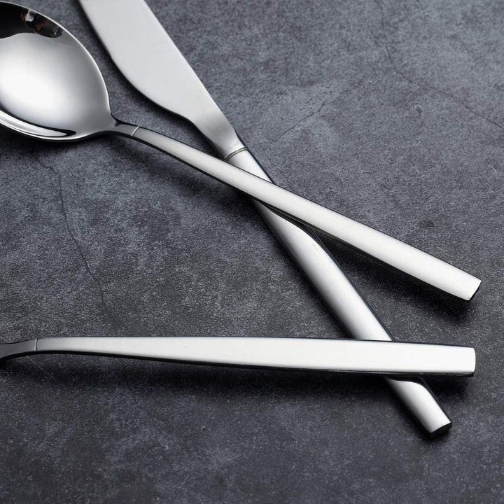 Berglander 30 Stück Edelstahl Besteckset, Gemischte Bestecksets Service für 6 07. Silber, 07. Silber