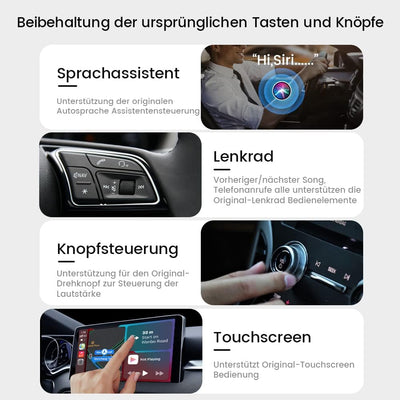 CarlinKit 2024 Neuer Upgrade CarlinKit 5.0 2Air Adapter, bringt drahtloses CarPlay/Android Auto, Plu