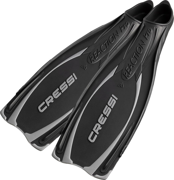 Cressi Reaction Pro Fins - Flossen zum Tauchen, Freitauchen und Schnorcheln, Adult Unisex 46/47 Schw