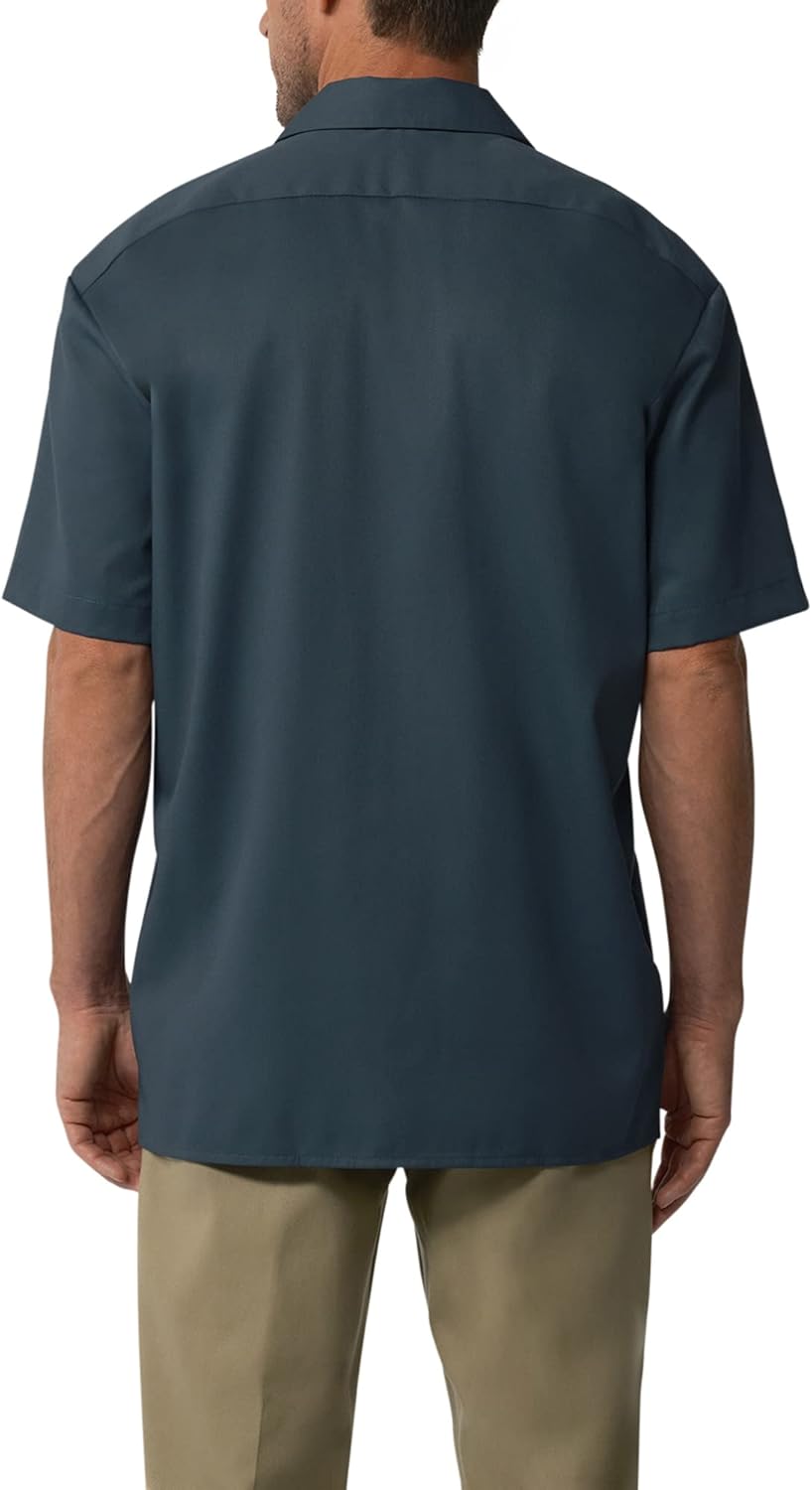 Dickies Herren Big and Tall Short-Sleeve Work Button-Down-Shirt S Air Force, S Air Force