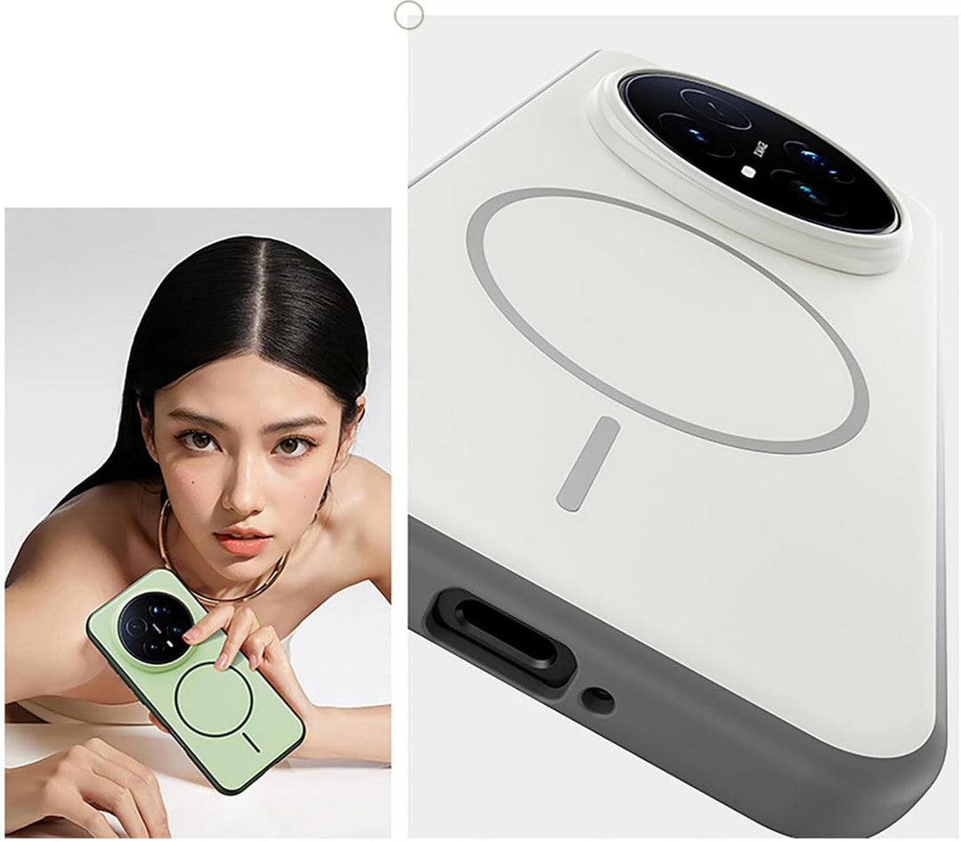 GIOPUEY Magnetische Handyhülle für Honor Magic 8 Pro Hülle, Case Kompatibel mit MagSafe, Matte PC Zu