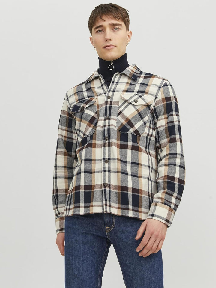 JACK & JONES Male Overshirt Slim Fit Overshirt M Cloud Dancer, M Cloud Dancer
