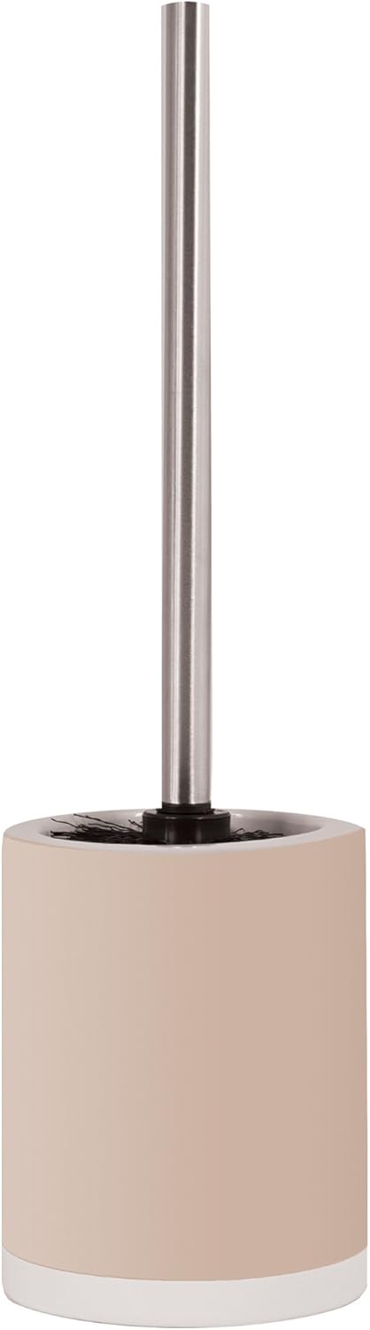MSV WC Bürste Klobürste Toilettenbürste „Cagliari“ aus Keramik Soft Touch Beige 0 Beige, 0 Beige