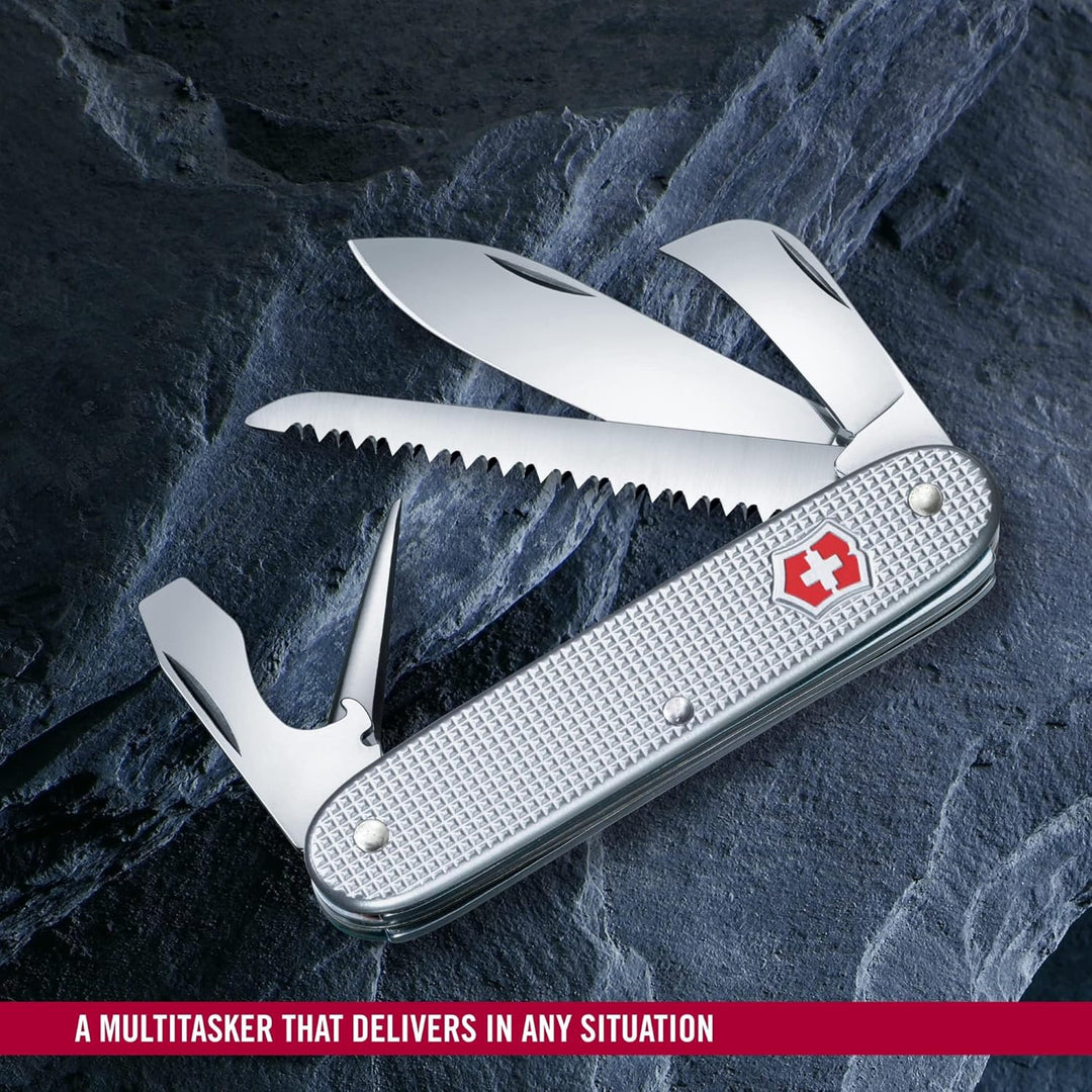 Victorinox Swiss Army 7 Alox, Schweizer Taschenmesser, Multitool, 7 Funktionen, Mit Holzsäge, Stech-