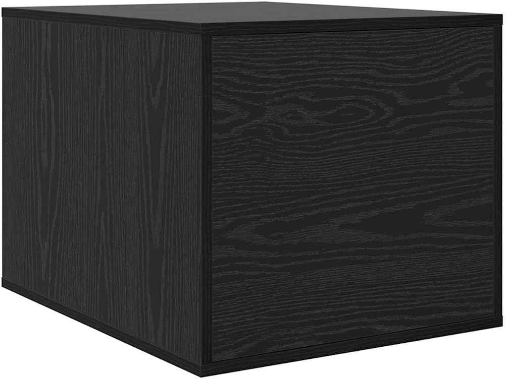 vidaXL Katzenstreu Box Umzäunung Schwarz Eichen-Optik 47 x 59 x 42 cm, Modernes rechteckiges Katzenh