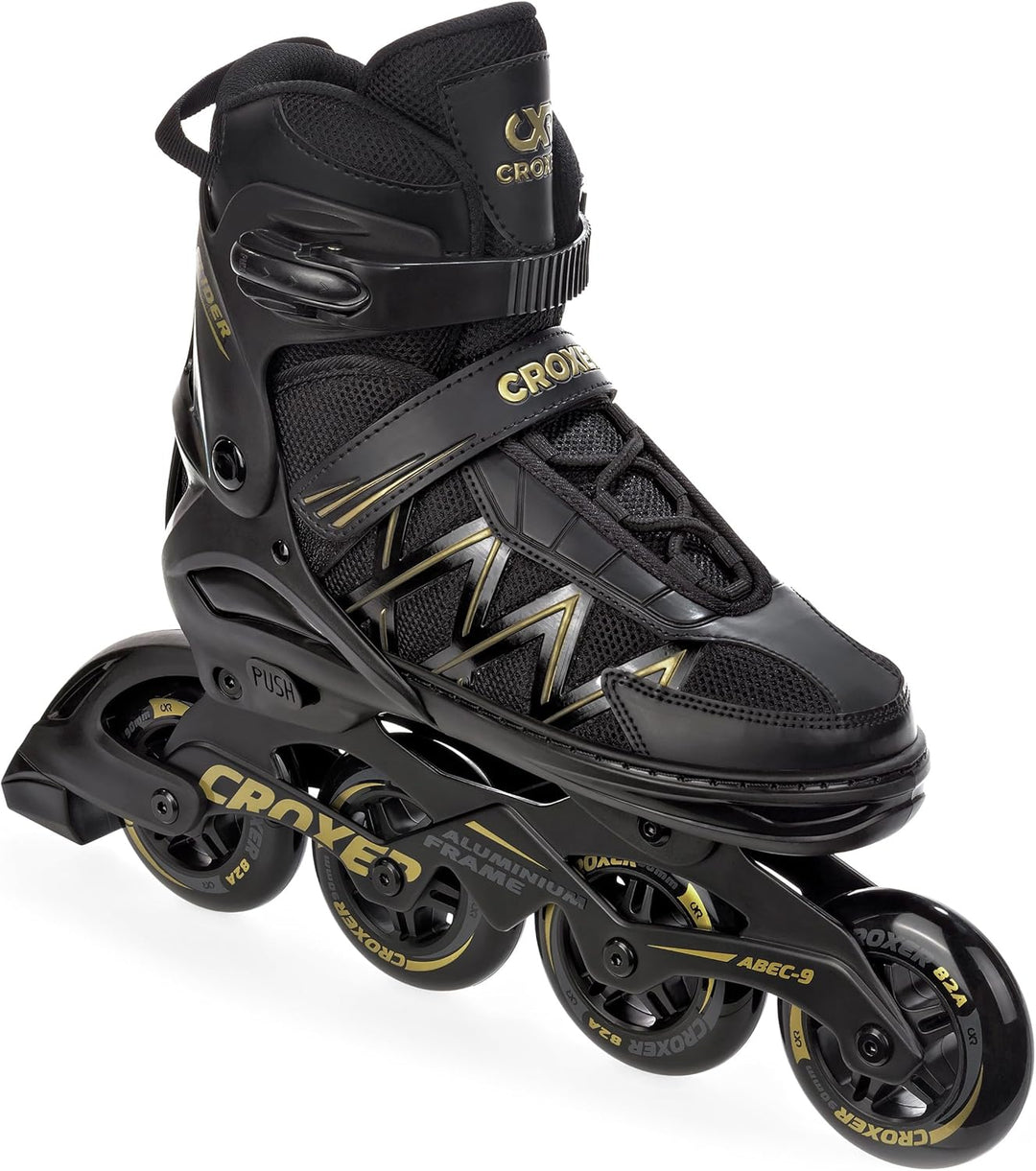 Croxer verstellbare Inlineskates Inliner Glider bis Grösse 45 Abec9 Chrome Kugellager Aluminiumchass