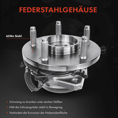 Frankberg Radnabe Radlagersatz Vorderachse Links Kompatibel mit Cherokee KJ 2.4L 2.5L 2.8L 3.7L SUV